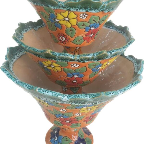 Set of 3-piece nuts, long rose shape